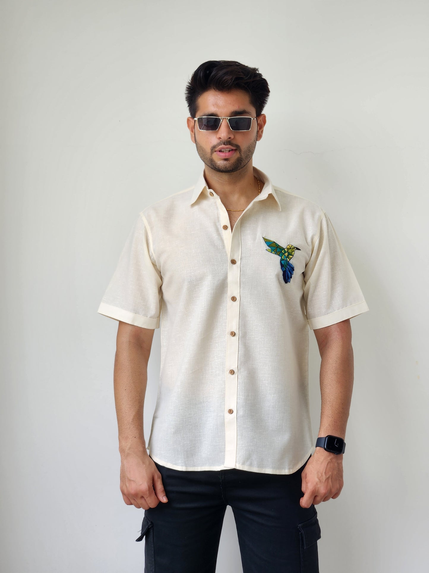 Humming bird geometry shirt